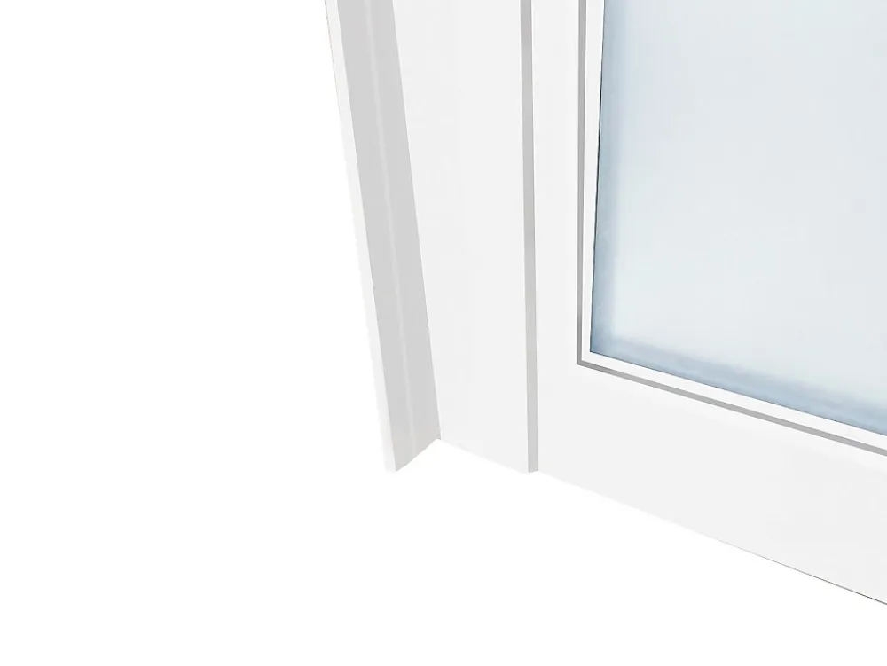 Vente-unique Verrière<Verrière d'angle atelier en aluminium thermolaqué - L150 x L60 x H105 cm - Blanc - BAYVIEW