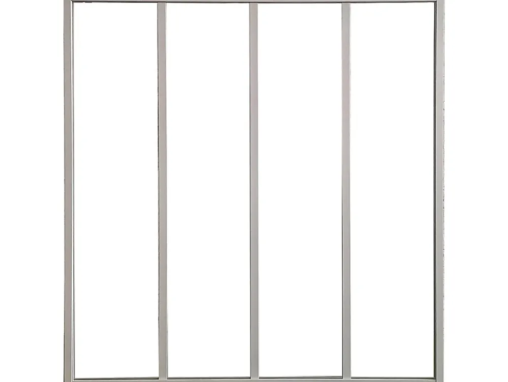 Vente-unique Verrière<Verrière d'angle atelier en aluminium thermolaqué - L120 x L60 x H105 cm - Blanc - BAYVIEW
