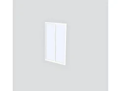 Vente-unique Verrière<Verrière d'angle atelier en aluminium thermolaqué - L120 x L60 x H105 cm - Blanc - BAYVIEW