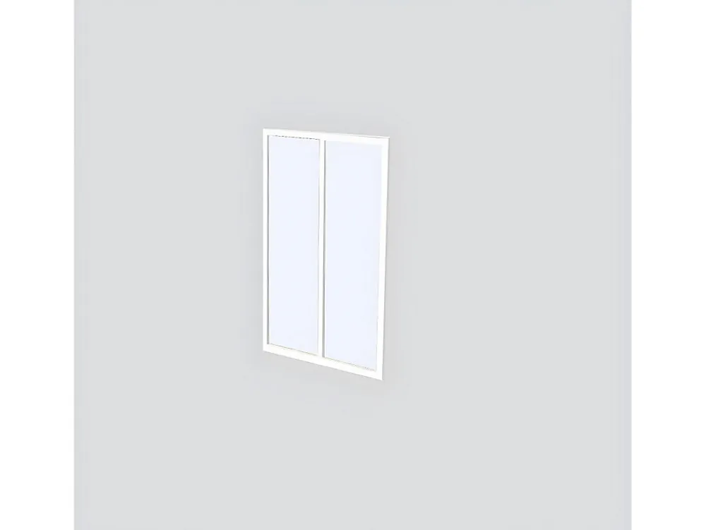 Vente-unique Verrière<Verrière d'angle atelier en aluminium thermolaqué - L120 x L60 x H105 cm - Blanc - BAYVIEW