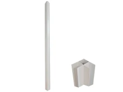 Vente-unique Verrière<Verrière d'angle atelier en aluminium thermolaqué - L120 x L60 x H105 cm - Blanc - BAYVIEW