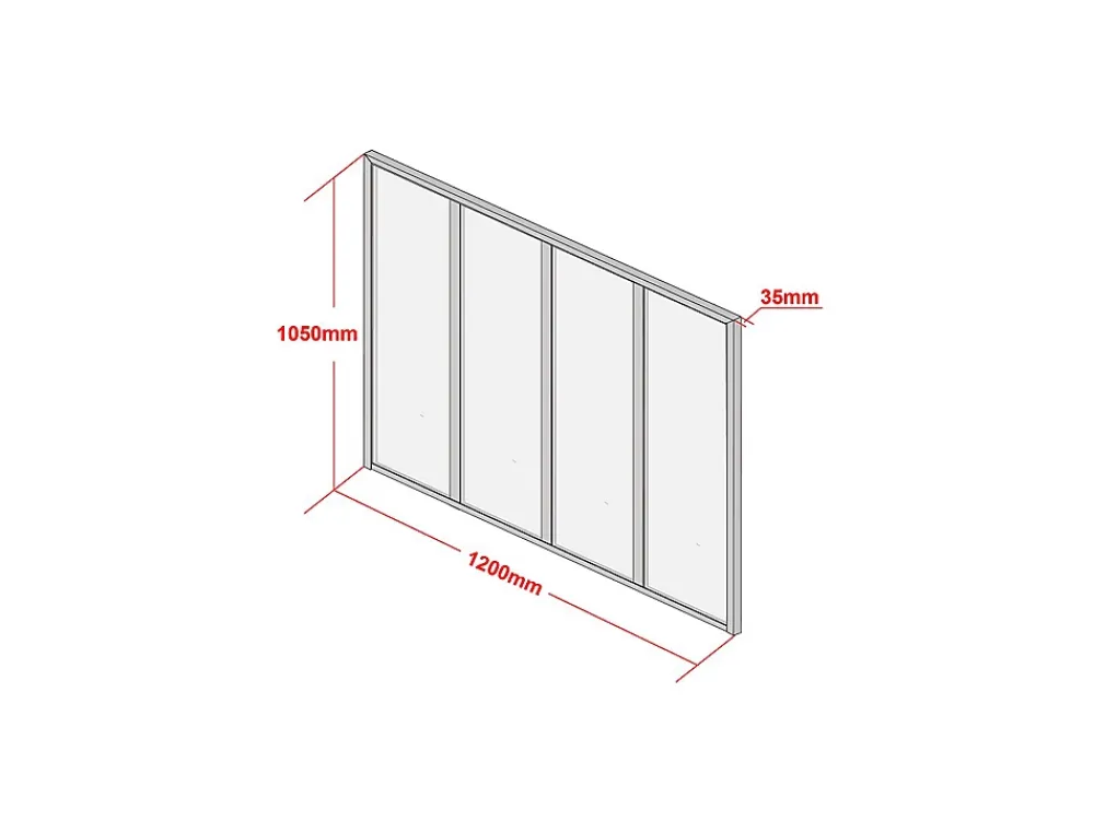 Vente-unique Verrière<Verrière d'angle atelier en aluminium thermolaqué - L120 x L60 x H105 cm - Blanc - BAYVIEW