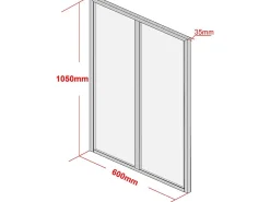 Vente-unique Verrière<Verrière d'angle atelier en aluminium thermolaqué - L120 x L60 x H105 cm - Blanc - BAYVIEW