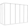 Vente-unique Verrière d'angle d'atelier en aluminium thermolaqué - L180 x L120 x H105 - Blanc - BAYVIEW- Verrière