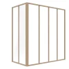 Vente-unique Verrière d'angle d'atelier en aluminium thermolaqué - L120 x L60 x H130 - Naturel clair - BAYVIEW- Verrière