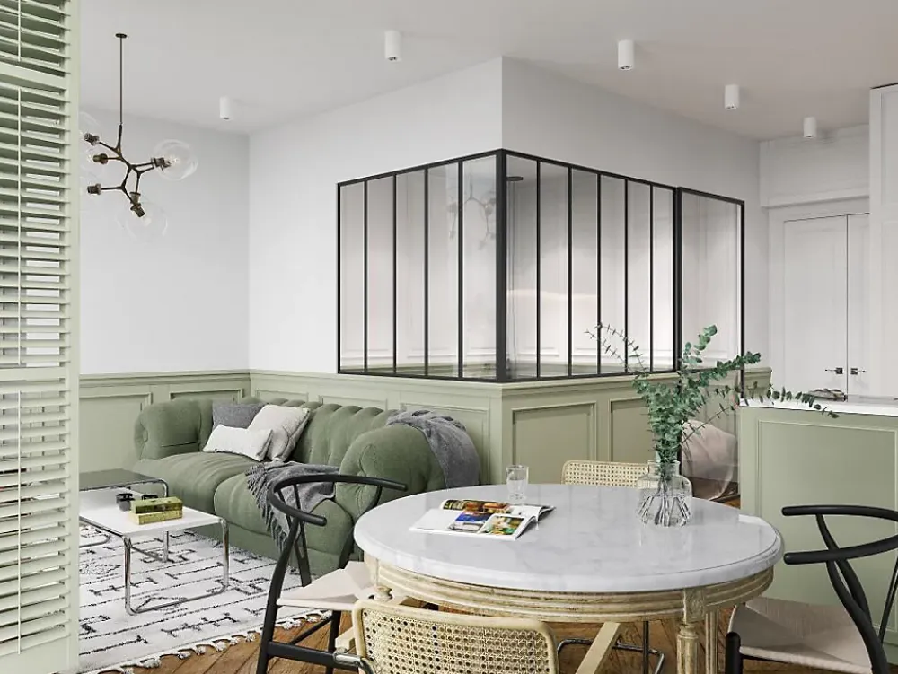 Vente-unique Verrière<Verrière d'angle d'atelier en aluminium thermolaqué - L180 x L150 x H130 - Noir - BAYVIEW