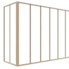 Vente-unique Verrière<Verrière d'angle d'atelier en aluminium thermolaqué - L180 x L60 x H130 - Naturel clair - BAYVIEW