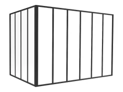 Vente-unique Verrière<Verrière d'angle d'atelier en aluminium thermolaqué - L180 x L120 x H130 - Noir - BAYVIEW