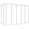 Vente-unique Verrière d'angle d'atelier en aluminium thermolaqué - L180 x L150 x H105 - Blanc - BAYVIEW- Verrière