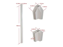 Vente-unique Verrière d'angle d'atelier en aluminium thermolaqué - L180 x L150 x H105 - Blanc - BAYVIEW- Verrière