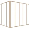 Vente-unique Verrière d'angle d'atelier en aluminium thermolaqué - L180 x L150 x H130 - Naturel clair - BAYVIEW- Verrière
