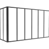Vente-unique Verrière d'angle d'atelier en aluminium thermolaqué - L210 x L120 x H105 - Noir - BAYVIEW- Verrière