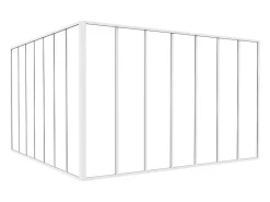 Vente-unique Verrière<Verrière d'angle d'atelier en aluminium thermolaqué - L210 x L210 x H130 - Blanc - BAYVIEW