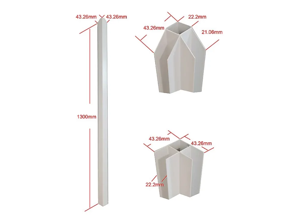 Vente-unique Verrière<Verrière d'angle d'atelier en aluminium thermolaqué - L210 x L210 x H130 - Blanc - BAYVIEW