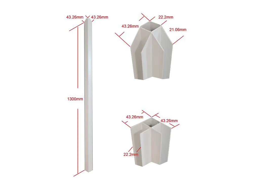 Vente-unique Verrière<Verrière d'angle d'atelier en aluminium thermolaqué - L210 x L210 x H130 - Blanc - BAYVIEW