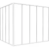 Vente-unique Verrière<Verrière d'angle d'atelier en aluminium thermolaqué - L150 x L120 x H130 - Blanc - BAYVIEW