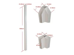 Vente-unique Verrière<Verrière d'angle d'atelier en aluminium thermolaqué - L150 x L120 x H130 - Blanc - BAYVIEW