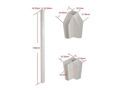Vente-unique Verrière<Verrière d'angle d'atelier en aluminium thermolaqué - L150 x L120 x H130 - Blanc - BAYVIEW