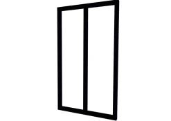 Optimum Verrière<Verrière en aluminium noir 2 carreaux H.110 x 63,2 cm