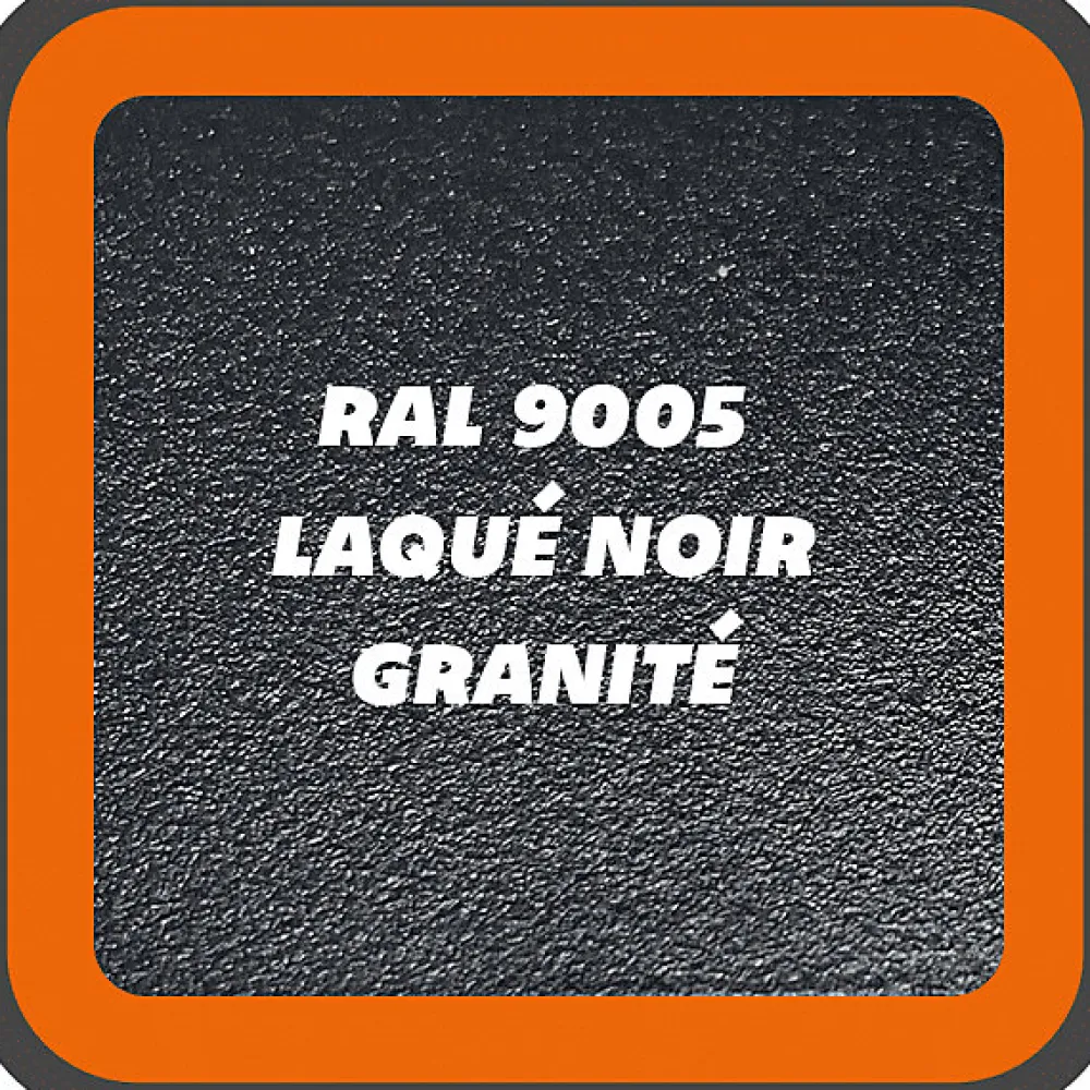 MySystem Verrière Loft 3 sections - L x H : 140 x 125 cm - Laqué noir 9005 granité - vitrages inclus- Verrière