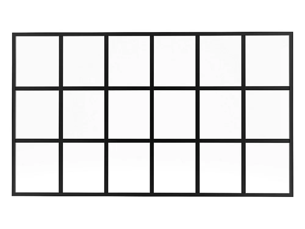 Vente-unique Verrière<Verrière style orangerie en aluminium thermolaqué - 180x105 cm - Noir - ORANSA