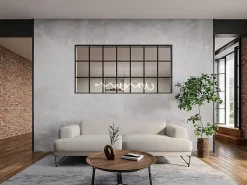 Vente-unique Verrière<Verrière style orangerie en aluminium thermolaqué - 210 x 105 cm - Noir - ORANSA