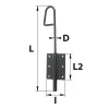 Afbat - Tb Industrie Sas Verrou baïonnette ø12 mm L. 200 mm acier noir Afbat- Accesoire Pour Volet