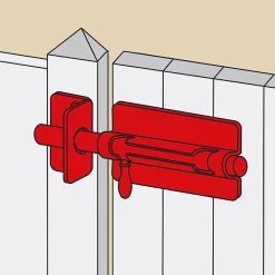 Afbat - Tb Industrie Sas Verrou de box + gâche D8 Acier zingué Afbat- Accesoire Pour Volet