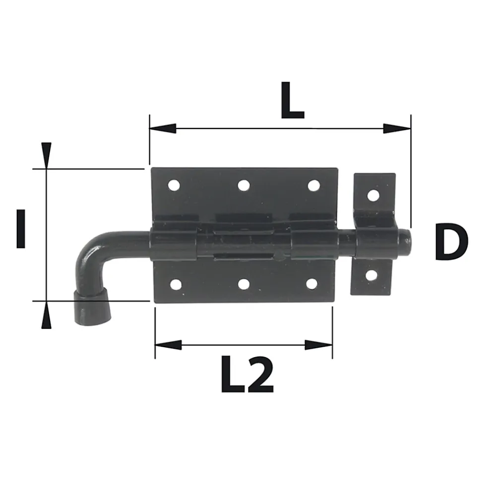 Afbat - Tb Industrie Sas Verrou pistolet ø12 mm acier noir Afbat- Accesoire Pour Volet