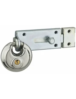 Thirard Accesoire Pour Volet<Verrou porte cadenas, longueur 150mm, pêne plat coulissant, gâche en acier cambré, acier zingué -