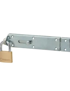 Thirard Accesoire Pour Volet<Verrou porte cadenas, longueur 250mm, pêne plat coulissant, gâche en acier cambré, acier zingué -