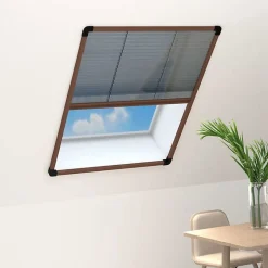 Vidaxl Moustiquaire Plissée pour Fenêtre Moustiquaire contre Insectes Volants Anti-moustique Maison Intérieur Aluminium 148655- Moustiquaire Pour Fenêtre