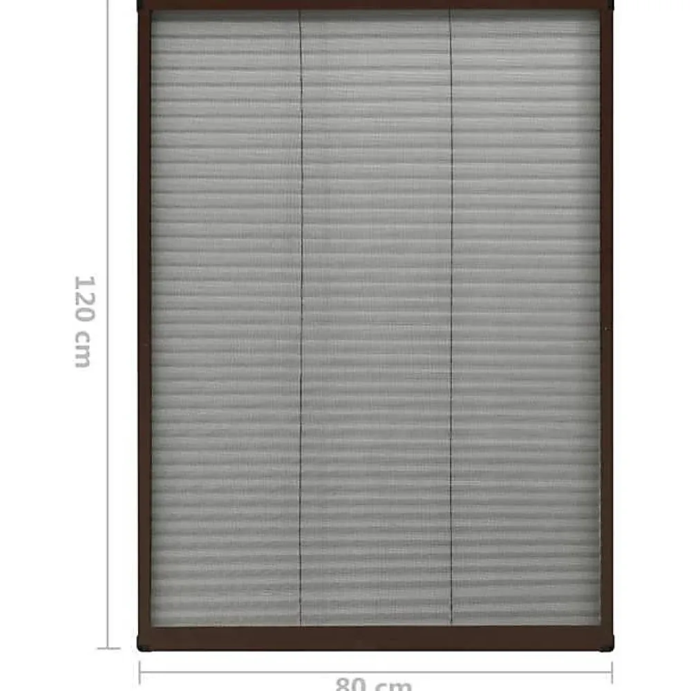 Vidaxl Moustiquaire Plissée pour Fenêtre Moustiquaire contre Insectes Volants Anti-moustique Maison Intérieur Aluminium 148655- Moustiquaire Pour Fenêtre