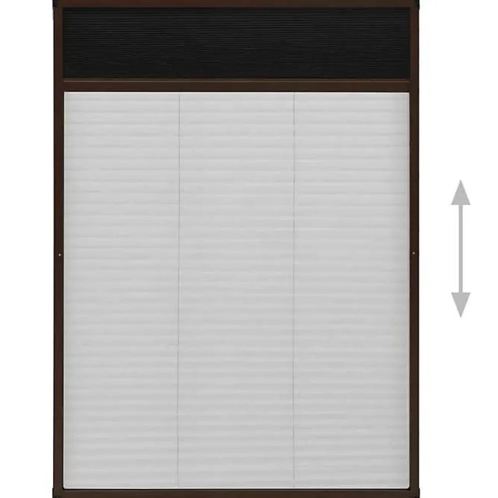Vidaxl Moustiquaire Plissée pour Fenêtre Moustiquaire contre Insectes Volants Anti-moustique Maison Intérieur Aluminium 148655- Moustiquaire Pour Fenêtre