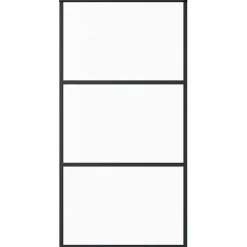 Vidaxl Porte coulissante Verre ESG et aluminium 102x205 cm Noir, 29.11 kg- Porte Coulissante