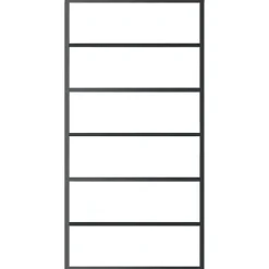Vidaxl Porte coulissante Verre ESG et aluminium 102x205 cm Noir, 102 x 205 cm (l x H), 29.22kg- Porte Coulissante