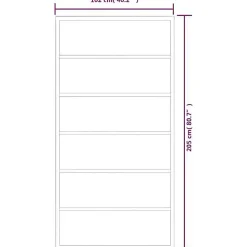 Vidaxl Porte coulissante Verre ESG et aluminium 102x205 cm Noir, 102 x 205 cm (l x H), 29.22kg- Porte Coulissante