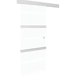 Vidaxl Porte Coulissante Porte Suspendue Système de Suspension avec Rail Chambre Maison Intérieur Verre ESG et Aluminium 288053- Porte Coulissante