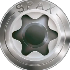 Spax Vis de terrasse 6 x 50 mm T-STAR plus T25 tête cylindrique, pointe CUT, inox A4, 100 pièces- Outils Parquet Et Sol Stratifié