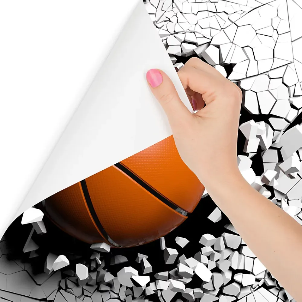 Muralo Papier Peint Panoramique<Vlieseline Papier Peint Photo BASKET-BALL Abstraction 3D Pour Chambre Enfants 90cm x 60cm