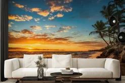 Muralo Papier Peint Panoramique<Vlieseline Papier Peint Photo COUCHER DE SOLEIL Plage Mer Paysage 3D 315cm x 210cm