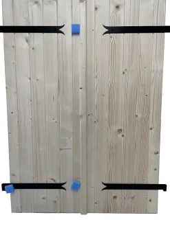 Volet Battant<Volet battant acier et bois naturel - l.120 x H.135 cm - 2 vantaux