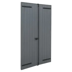 Fortia Volet battant aluminium anthracite - l.120 x H.175 cm - 2 vantaux- Volet Battant