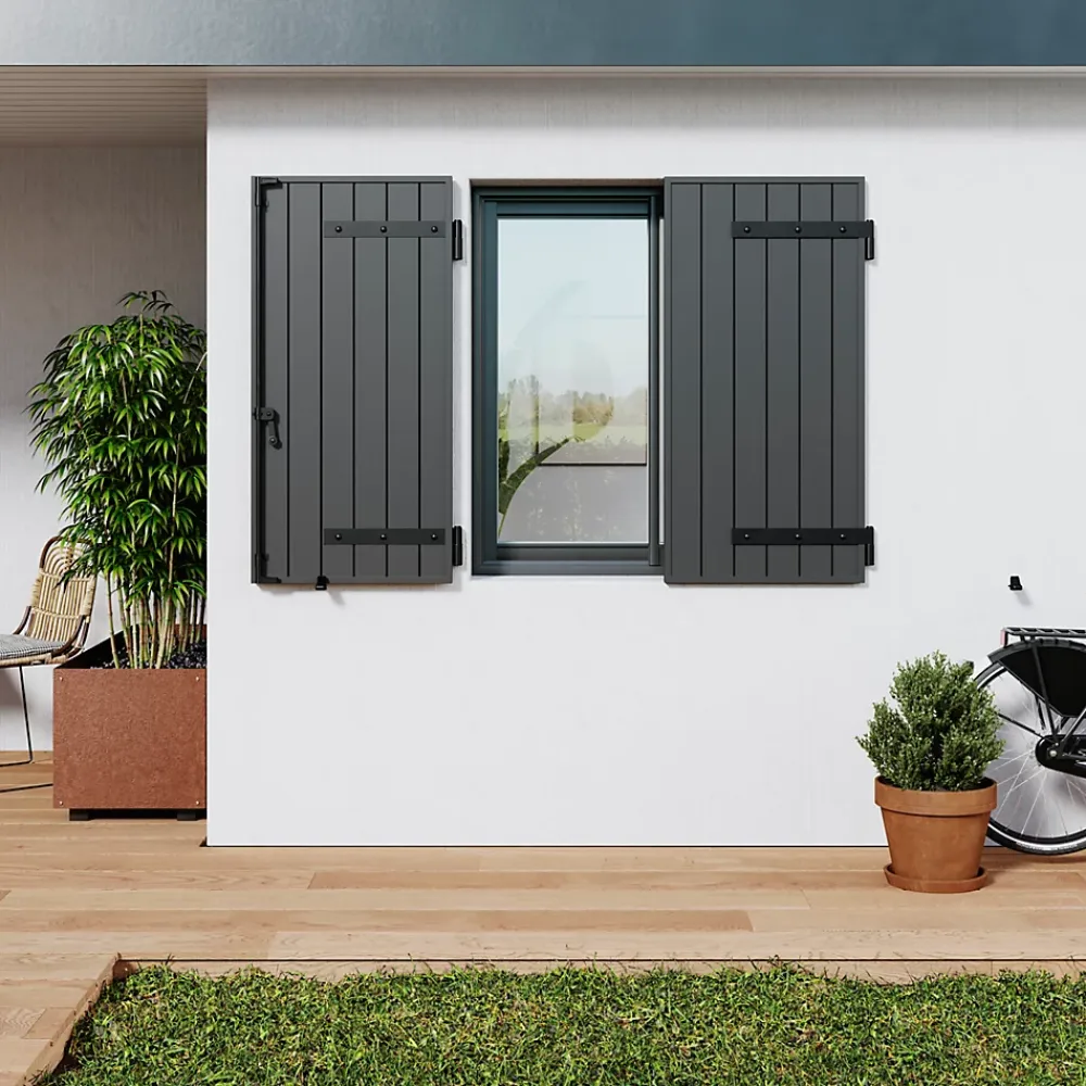 Fortia Volet Battant<Volet battant aluminium anthracite - l.120 x H.135 cm - 2 vantaux