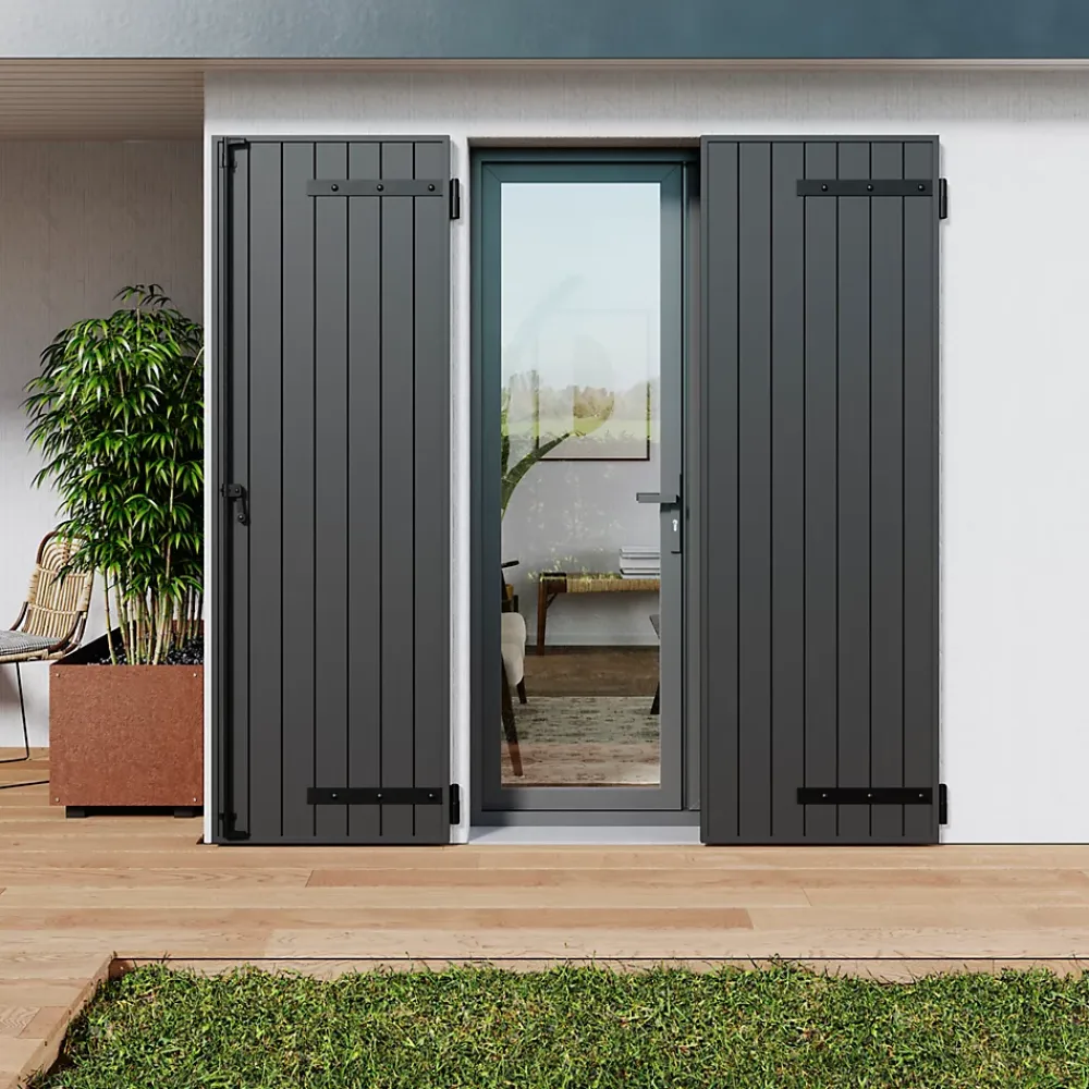 Fortia Volet Battant<Volet battant aluminium anthracite - l.120 x H.215 cm - 2 vantaux