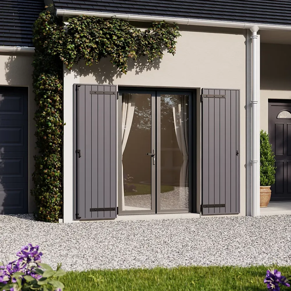 Fortia Volet Battant<Volet battant aluminium anthracite - l.120 x H.225 cm - 2 vantaux