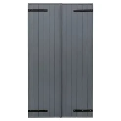 Fortia Volet battant aluminium anthracite - l.100 x H.155 cm - 2 vantaux- Volet Battant