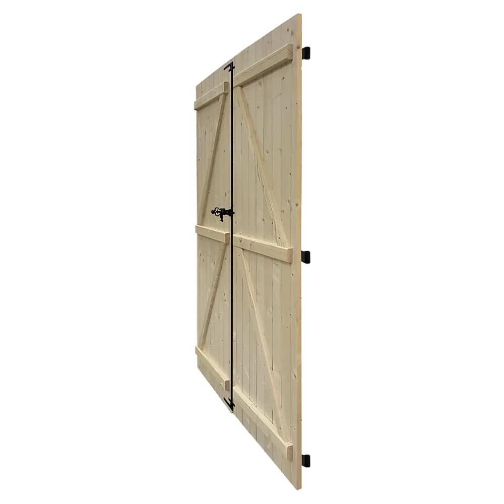 Fortia Volet battant bois naturel - l.120 x H.205 cm - 2 vantaux- Volet Battant