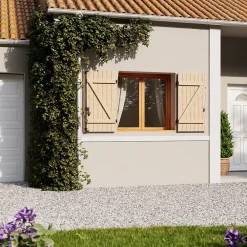 Fortia Volet Battant<Volet battant bois naturel - l.140 x H.115 cm - 2 vantaux