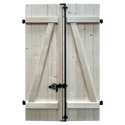 Fortia Volet battant bois naturel - l.120 x H.155 cm - 2 vantaux- Volet Battant